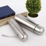 Stainless Steel Thermal Bottle Vacuum Insulated Coffee Trave Mug for Hot and Cold Drinks Double Walled Sport Water Flask with Cup 17Oz/500Ml(Silver) - Image 9