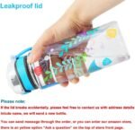 Home Tune Cute Water Bottle for School Kids Girls, BPA FREE Tritan & Leak Proof & Easy Clean & Carry Handle, 23oz/ 680ml - Mermaid - Image 4