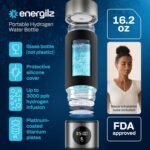 Hydrogen Water Bottle | 16.2 oz (480 ml) Hydrogen Water Generator | 6000 PPB Hydrogenator Machine | SPE/PEM Ionizer Generator (Silver) - Image 3