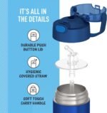 THERMOS FUNTAINER 12 Ounce Stainless Steel Vacuum Insulated Kids Straw Bottle, Blue - Image 5