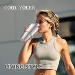 30 oz Tumbler with Lid Stainless Steel Tumblers Vacuum Insulated Cup Reusable Powder Coated Travel Mug Double Wall Leak Proof Portable Cups Keep Cold Drinks for 12 Hours, Stainless, 1 Pack - Image 5