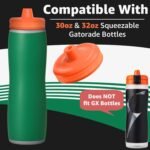 Jmoe USA Improved Lid For Gatorade Water Bottle | Fits Squeezable 32 oz and 30 oz Versions | Faster Flow Valve and Easy Twist Grip | Made With Food-Grade Materials (6-Pack) - Image 3