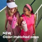 Hydro Flask Water Bottle - Insulated Stainless Steel - Wide Mouth Flex Straw Lid, Non Spill, Leakproof and Refillable in 24 Oz Botanical Bliss Agave - Image 4