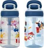 Contigo Paw Patrol Kids 14oz Plastic Water Bottles Aubrey Design with Spill-Proof Lid Silicone Straw 2-Pack Convenient for Travel/Home/School Use Dishwasher Safe - Image 6
