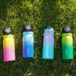 BJPKPK Insulated Water Bottle 18oz Stainless Steel Water Bottles with Straw and Carry Handle Double Wall Metal Thermal Flask,Light Blue Leopard - Image 5