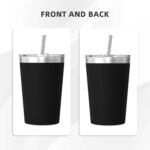 Personalized Coffee Tumbler with Picture Text Name Logo,Custom Photo 12oz Stainless Steel Tumbler with Lid And Vacuum Insulated,Travel Mug for Gifts Solid Black - Image 4
