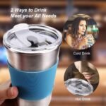 Water Tumbler with Lids, 6 Pack Stainless Steel Spill Proof Reusable Stacking 16oz Drinking Cups with Lids for Kids and Adults - Image 4