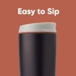 Owala SmoothSip Insulated Stainless Steel Coffee Tumbler, Reusable Iced Coffee Cup, Hot Coffee Travel Mug, BPA Free, 20 oz, Navy (Telescope Tales) - Image 3