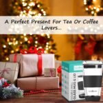 16oz Double Wall All Glass Tumbler with Lid, Glass Travel Mug, Dishwasher Safe & Microwavable Clear Coffee Tumbler To Go, Reusable Ceramic Cup with Lid, Black - Image 5