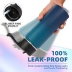 Volhoply 18oz Insulated Water Bottle Bulk 4 Pack,Kids Stainless Steel Water Bottles with Straw,Double Wall Vacuum Reusable Metal Bottle,Wide Mouth Sports Flask For Cold Drink(Assorted,4 Set) - Image 5