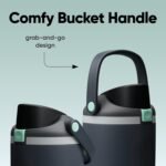 Owala FreeSip Sway Insulated Stainless Steel Water Bottle with Two-Way Spout, Built-In Straw and Bucket Handle, Made for Travel, School, and Sports, 30oz, BPA Free, Leak Proof, Foggy Tide - Image 5