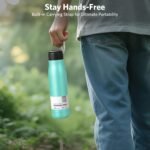Water Bottle with Portable Lid Metal Thermos Vacuum Insulated Stainless Steel | Reusable Leak Proof Flask | 17oz - Image 4