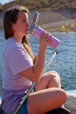 STANLEY Quick Flip GO Water Bottle 24 oz | Push Button Lid | Leakproof and Packable for Travel and Sports | Insulated Stainless Steel | BPA-Free | Lilac 2.0 - Image 6