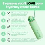 Hydracy Water Bottle with Time Marker -Large BPA Free Water Bottle & No Sweat Sleeve -Leak Proof Gym Bottle with Fruit Infuser Strainer & Times to Drink -Ideal for Fitness Sports & Outdoors - Image 3