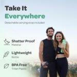 Hydracy Water Bottle with Time Marker -Large BPA Free Water Bottle & No Sweat Sleeve -Leak Proof Gym Bottle with Fruit Infuser Strainer & Times to Drink -Ideal for Fitness Sports & Outdoors - Image 4