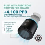 Hydrogen Water Bottle Generator - Up to 4100+ PPB - SPE/PEM Technology - Certified H2 Generator - Portable Athletic Performance & Hydration System - 6-Hour Hydrogen Retention, 10 oz (Black) - Image 5
