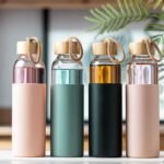 21oz Glass Water Bottle with Silicone Sleeve & Bamboo Lid, BPA Free Reusable Water Bottle Glass for Gym Office Travel, Gift for Fitness Enthusiasts (Green) - Image 4