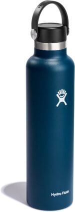 Hydro Flask Water Bottle - Insulated Stainless Steel - Non Spill, Leakproof in 24 Oz Indigo Blue - Image 3