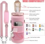 Half Gallon Water Bottle with Sleeve, 64OZ Motivational Water Bottle with Straw & Time Marker, BPA Free Leakproof Gym for Sport Workout - Image 4