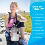 1 Gallon Motivational Sports Water Bottle with Time Marker, BPA Free 128oz Leak Proof Jug, Black, Plastic, 128 ounces, Fitness, Sports, Outdoor Activities - Image 5