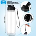 16 Pack Bulk Water Bottles-17oz Plastic Sports Water Bottles for Kids and Adults Leak Proof, Reusable for Gym Travel School Office, Multicolor - Image 3
