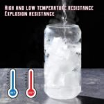 Drinking Glasses with Bamboo Lids and Glass Straw 4pcs Set - 16oz Glass Cups, Iced Coffee Glasses, Cute iced Tea Glasses, Beer Glasses, Ideal for Coffee Bar Accessories, Aesthetic Gift - 2 Brushes - Image 4