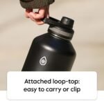 ThermoFlask Stainless Steel Water Bottles 2-Pack - Double-Wall Vacuum Insulated - 40 oz - BPA-Free Spout Lids - Keeps Drinks Cold 24 Hrs, Hot 12 Hrs - Leakproof, Dishwasher Safe, Onyx Black/Splash - Image 5