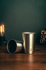 Stainless Steel Cups 10oz Tumbler (4 Pack) - Premium Metal Drinking Glasses | Stackable Durable Cup (10 oz) - Image 5