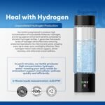 2025 Hydrogen Water Bottle Generator – 460ml Portable Hydrogen-Rich Water Maker, LED Display, 5-Min Fast 3000PPB, Rechargeable SPE/PEM Tech for Home, Office, Travel, Fitness - Image 4