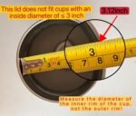 2 Replacement Lids for 20oz Stainless Steel Tumbler Lids-Replaces Only Covers With a Top Diameter of 3.4 inches（Bottom Diameter of 3.23 inches） - Image 6