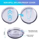 2 Replacement Lids for 20oz Stainless Steel Tumbler Lids-Replaces Only Covers With a Top Diameter of 3.4 inches（Bottom Diameter of 3.23 inches） - Image 7
