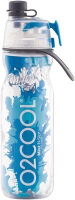 O2COOL ArcticSqueeze Insulated Mist 'N Sip Squeeze Bottle 20 oz., Blue/Blue Splash - Image 3