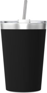 Personalized Tumblers 12 OZ Customized with Photo Logo Name Stainless Steel Coffee Mug Cup Customized Gifts for Birthday, 1 PCS, Blank Black - Image 3