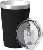 Personalized Tumblers 12 OZ Customized with Photo Logo Name Stainless Steel Coffee Mug Cup Customized Gifts for Birthday, 1 PCS, Blank Black - Image 4