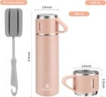 Stainless Steel Thermo 500ml/16.9oz Vacuum Insulated Bottle with Cup for Coffee Hot drink and Cold drink water flask.(Pink,Single) - Image 3
