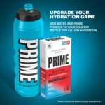 PRIME 32 oz Blue Squeeze Sports Water Bottle, BPA Free, Dishwasher Safe, Easy-Grip Ergonomic Leakproof Design, Fast Hydration for Gym, Cycling, Running - Image 5