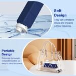 Collapsible Water Bottles 20.6oz Silicone Foldable Leakproof BPA Free Reusable Lightweight Portable Sport Water Bottles For Travel Camping Hiking Outdoor Indoor Detachable for Dishwasher - Image 4