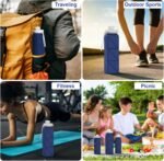 Collapsible Water Bottles 20.6oz Silicone Foldable Leakproof BPA Free Reusable Lightweight Portable Sport Water Bottles For Travel Camping Hiking Outdoor Indoor Detachable for Dishwasher - Image 5