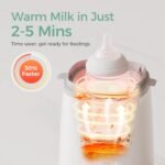 Momcozy Bottle Warmer, Fast Bottle Warmers for All Bottles with Timer, Accurate Temperature Control and Automatic Shut-Off, No Lid Required for Heating, White-Gray - Image 3