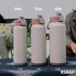 ZULU Powerfill Pro 40oz Stainless Steel Water Bottle with Quick Fill Lid, Triple Walled Vacuum Insulated Metal, Leak Proof Locking Lid, Sip and Chug, Reusable BPA Free, Driftwood - Image 5