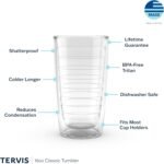 Tervis Clear & Colorful Tabletop Made in USA Double Walled Insulated Tumbler Travel Cup Keeps Drinks Cold & Hot, 16oz - 4pk, Assorted - Image 4