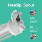 Owala FreeSip Clear Tritan Plastic Water Bottle with Straw, BPA-Free Sports Water Bottle, Great for Travel, 25 Oz, Shy Marshmallow - Image 3
