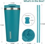 BJPKPK 22oz Tumbler With lid And Straw Stainless Steel Travel Coffee Mug Insulated Tumblers Cups,Laguna - Image 3