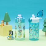 Zak Designs Bluey Sage Kids Water Bottle For School or Travel, 16oz Durable Plastic Water Bottle With Straw, Handle, and Leak-Proof, Pop-Up Spout Cover, 2-Pack Set (Bluey & Bingo) - Image 3