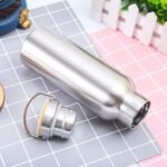 Thermo flask Stainless steel water bottles Vacuum Insulated Travel Tumbler Sport Water Bottle Metal for Hot and Cold Drinks Tea Flask Coffee Mug with Lid and Handle17 oz（Silver) - Image 5