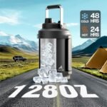 1 Gallon Insulated Water Bottle for Travel: 2-in-1 Straw Spout Lid, Dual Handle, Leakproof, Keep Cold 48H, 128oz Stainless Steel Water Jug for Gym, Biking, Road Trip, Work, Home, Picnic (Midnight) - Image 3