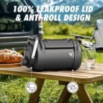 1 Gallon Insulated Water Bottle for Travel: 2-in-1 Straw Spout Lid, Dual Handle, Leakproof, Keep Cold 48H, 128oz Stainless Steel Water Jug for Gym, Biking, Road Trip, Work, Home, Picnic (Midnight) - Image 4