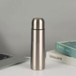 Stainless Steel Thermal Bottle with Cup Vacuum Insulated Bottle for Hot and Cold Drinks Coffee Cup Travel Mug Vacuum Flask for Tea 17Oz/500Ml(Silver) - Image 3