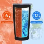 Personalized Coffee Tumbler with Picture Text Image Custom 20oz Insulated Stainless Steel Travel Tumbler with Lid Gifts for Women Men, 1pcsBlack - Image 4