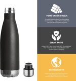 MEWAY 17oz Sport Water Bottle Vacuum Insulated Stainless Steel Leak-Proof Double Wall Cola Shape Water Bottle,Keep Drinks Hot & Cold (Black,1 Pack) - Image 4